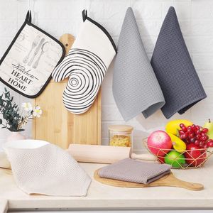 Panni da Cucina Ultra Morbidi in 100% Cotone a Nido d'Ape, Asciugatura Rapida, 30x30 cm, Confezione da 6 Colori Assortiti - Product Image 5