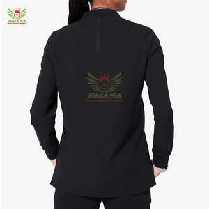 Ensembles de blouses médicales roses en coton tricoté et polyester, séchage rapide, respirants, uniformes d'hôpital unisexes, fabriqués au Pakistan - Product Image 3