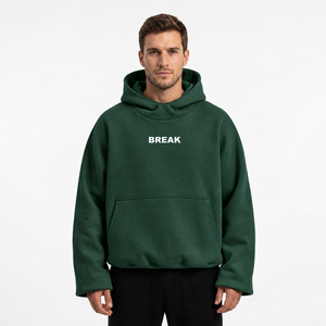 Sudadera con Capucha Gris para Hombre, 100% Algodón, Tejido Sólido, Transpirable, Ecológica, con Bolsillo Frontal, Forro Polar, para Invierno - Product Image 2