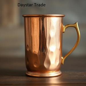 Taza Moscow Mule de Cobre Daystar Trade, Acabado Martillado, Estilo Clásico, Gran Capacidad, Taza de Cóctel Reutilizable, Accesorio de Bar - Product Image 1