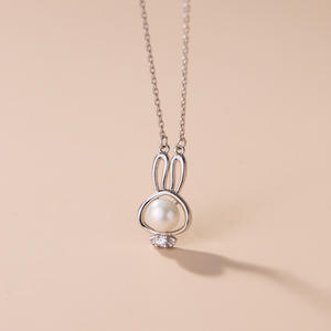 Collar de Plata de Ley Nalan S925 con Cristal Negro y Perla, Estilo Ins, Temperamento, Personalidad, Cadena para Clavícula, Moda Femenina, Colgante - Product Image 3