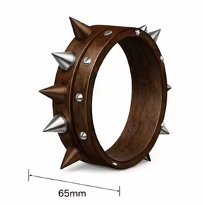 Wood Crafts Jewelry Vintage Inspired Wooden And Metal <b>Bangles</b> Women Girl Wood Metal <b>Bangle</b> <b>Bracelets</b> & <b>Bangles</b> - Product Image 3