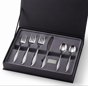 Ensemble de couverts minimalistes en acier inoxydable, finition miroir haute brillance, passe au lave-vaisselle, vaisselle de mariage, cuillère, couteau, fourchettes - Product Image 6