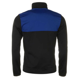 Men's Black And Blue Color Blocking Tracksuit Full <b>Zip</b> Stand Collar Sporty Style With Side Pockets Regular Fit Autumn Wear - Product Image 4