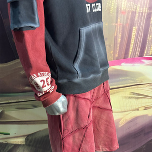 Hoodie Raglan Homme Oversize Effet Délavé Personnalisé avec Logo Imprimé en Relief 3D et Sérigraphie – Style Décontracté Streetwear – Fournisseur Direct Usine - Product Image 3