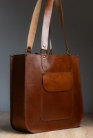 Sac fourre-tout de luxe en cuir pleine fleur véritable fait main de qualité supérieure pour femme, avec fermeture ouverte, idéal pour le voyage et le shopping