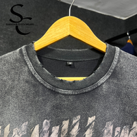 T-shirts surdimensionnés pour hommes personnalisés avec effet délavé, tissu 100% coton et col rond, manches courtes, meilleur style streetwear.