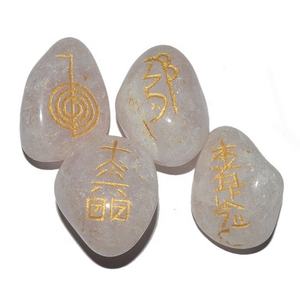 Ensemble de pierres de quartz rose semi-précieux 1-2 coeurs Style d'amour cristaux Reiki produit de pierres précieuses spirituelles - Product Image 5