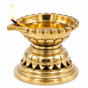 Handmade Brass Diya <b>Oil</b> <b>Lamp</b> for Puja Home Temple Decor Diwali Festival Decorative Traditional Indian Brass Ghee <b>Lamps</b> for Decor - Product Image 1