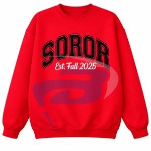 Delta |   Sigma |   Sweat-shirt en molleton doux de haute qualité de la sororité Theta, couleur rouge hiver, avec logo personnalisé - Product Image 1