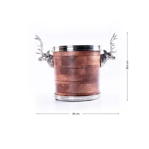 ZAHID EXPORTS Handmade Aluminium for Cooler Deer Head Handles Modern <b>Ice</b> <b>Bucket</b> Tabletop Eco-Friendly ZE-3287S Christmas - Product Image 1