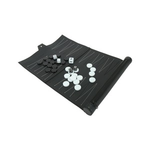 Portable <b>Backgammon</b> <b>Set</b> with Roll-Up Case Durable leather or PU Board Classic Design for 2 Players Includes Dice and Checkers - Product Image 1