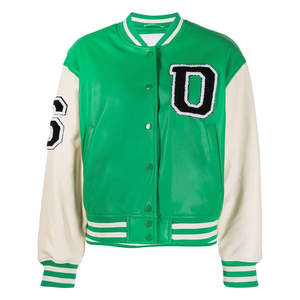 แจ็คเก็ตวาร์ซิตี้แบบขายส่ง OEM ผลิตตามสั่ง แจ็คเก็ตเบสบอลแบบ Letterman สำหรับผู้หญิง แจ็คเก็ตวาร์ซิตี้แฟชั่นจากปากีสถาน - Product Image 2