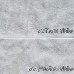 Un lato cotone un lato in poliestere bianco per <span class=keywords><strong>la</strong></span> stampa a sublimazione formato personalizzato a mano telo mare bianco 330 400GSM - Product Image 3