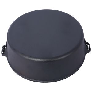 Pentola in ghisa pretrattata con coperchio a padella, ideale per campeggio, cottura a caminetto, barbecue e focolare. - Product Image 6