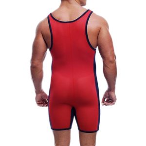 Powerlifting High Quality Adult Printed Wrestling Singlet Custom Logo Moisture-Wicking UV Protection Sizes Large OEM - Product Image 5