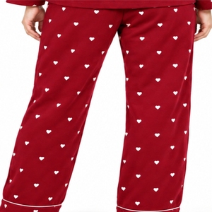 Pijama de mujer de manga larga con diseño frontal, ropa de dormir informal con botones, pantalones hasta el tobillo, pijama suave informal para invierno - Product Image 6