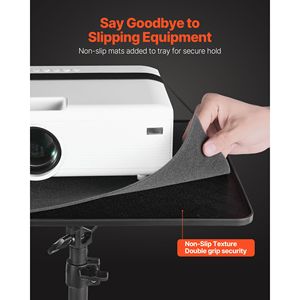 Supporto per Laptop e Proiettore Regolabile in Altezza con 2 Ripiani (33,86-53,54 Pollici) e Telaio a I-Beam - Product Image 6