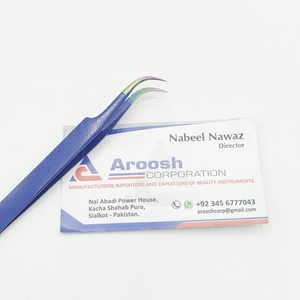 แหนบต่อขนตาแหนบเคลือบสีฟ้า - Product Image 4