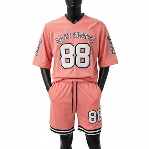 Men Football Shorts <b>Set</b> Soft Polyester Interlock Fabric Moisture Wicking Panels Custom Heat Transfer Logo short <b>set</b> for men's - Product Image 1
