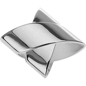 Customize Flat Fold Design Table Decor Luxury Tableware High Quality <b>Wedding</b> Brass Silver Plated <b>Cheap</b> Bulk Napkin <b>Ring</b> - Product Image 1