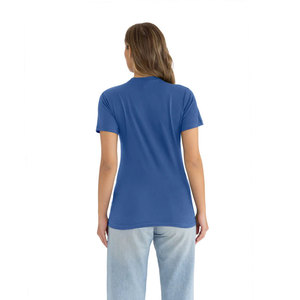 T-shirt 100% coton, doux, confortable, coupe classique, unisexe, léger, jersey 100% coton, bleu frais - Product Image 5