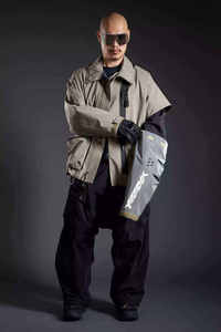 Veste tactique pour homme Techwear, streetwear, coupe-vent fonctionnel multi-poches, esthétique cyberpunk urbaine, col haut, veste cargo - Product Image 6
