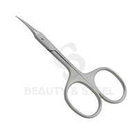 Ciseaux à cuticules ultra-fins professionnels avec pointes courbées ultra-affûtées et corps en acier inoxydable pour les soins des ongles en salon