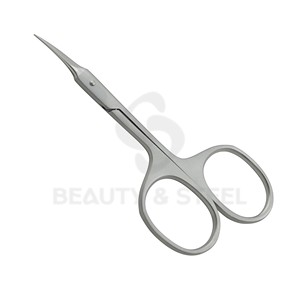 Ciseaux à cuticules professionnels ultra-fins avec pointes courbées ultra-affûtées et corps en acier inoxydable pour des soins de précision - Product Image 3