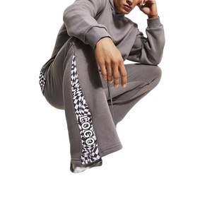 Survêtement évasé brodé lavé à l'acide vieilli personnalisé survêtement à capuche et pantalon de survêtement ensemble avec pantalon évasé - Product Image 1