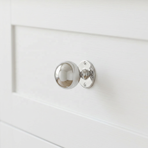 Classic Brushed Brass Round Cabinet Knob Furniture Hardware Handle Durable Minimalist Design Gold Finished Eco-Friendly - Product Image 6