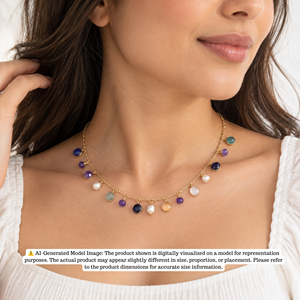 Collier ajustable fait main en argent sterling 925 plaqué or 18 carats avec pierres de zircon multi-gemmes en forme de rondelle, idéal pour mariage et soirée - Product Image 4