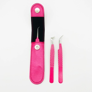 RMI New Arrival Tweezers 90 Degree Boot Volume <b>Eyelash</b> <b>Extension</b> Tweezer Logo <b>mink</b> Fan Making Tight Grip Lash Tweezer - Product Image 1