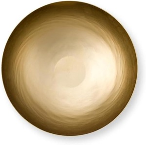 Bandeja Decorativa Ecológica de Metal Verde Mate con Base y Detalles Interiores Dorados, Estilo Cáliz Verde Contemporáneo para Fiestas - Product Image 4