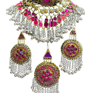 Conjuntos de Joyería Tribal Kuchi Vintage Personalizados de Latón Ligero y a la Moda, Collar y Aretes para Mujer, Regalos para Fiestas, Bodas y Aniversarios - Product Image 1