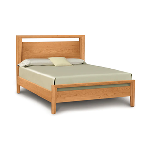 Lit double en bois artisanal de qualité supérieure |   Lit flottant moderne en panneaux, vente en gros - Product Image 5