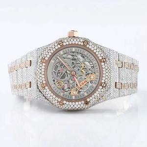 Montre en Diamant Moissanite VVS de Haute Qualité pour Hommes, Bracelet en Acier Inoxydable, Mouvement Japonais, Style Hip Hop Glacé, Meilleure Vente - Product Image 1