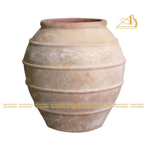 Art-home Céramique AN546H110 Pot de fleur en céramique galvanisé blanc ancien-Design moderne pour la maison, l'hôtel et le jardin Plantes Mini Paysages - Product Image 1