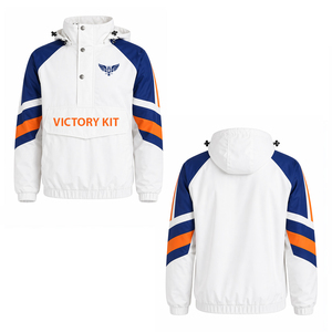 Custom Logo Color Block Windbreaker <b>Jacket</b> Hooded Pullover Anorak <b>Lightweight</b> Waterproof Sports <b>Jacket</b> Men Women - Product Image 2