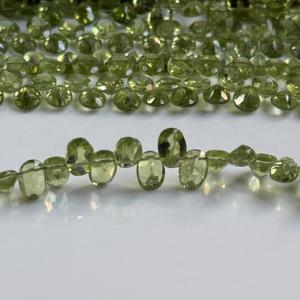 พลอยเพอริดอทดิบทรงรีเจียระไนแบบเจาะรู ขนาดมาตรฐาน สีเขียว สำหรับทำเครื่องประดับ จำนวนมาก - Product Image 3