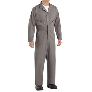 Combinaison de travail en coton gris pour homme avec poches zippées, uniforme anti-poussière - Product Image 4
