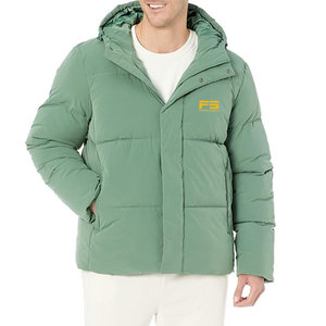 Chaqueta Acolchada con Capucha para Hombre, Material de Poliéster/Nailon, Impermeable y Ecológica, Ropa de Invierno con Logotipo Frontal - Product Image 1