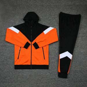 Conjunto Deportivo 2 en 1 Ecológico para Hombre con Capucha, Diseño de Bloques de Color, Cierre con Cordón, Traje Deportivo para Gimnasio, Correr y Uso Casual - Product Image 4