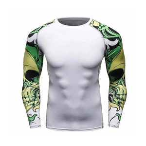 Nouveau T-shirt de compression anti-UV respirant à manches longues pour hommes, idéal pour l'entraînement BJJ MMA - Product Image 1