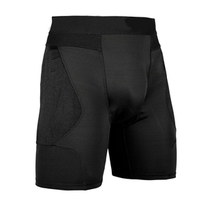 Shorts de compression unisexe décontractés et solides pour la course à pied et la gym, séchage rapide, respirants, taille haute, avec ceinture élastique - Product Image 3