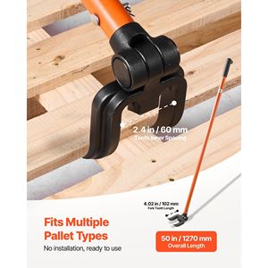 Outil de démontage de plancher en acier au carbone de 44 pouces, robuste, capacité de 2000 lb. Outil de démolition de palettes à forte capacité de levage, barre de démolition - Product Image 4