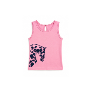 White Tank <b>Top</b> with Black Stripes and Yellow Floral Embroidery Sleeveless Daily Wear Breathable Cotton Fabric Spring/Summer Wear - Product Image 2