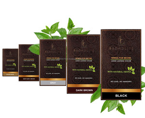 Kit de poudre de couleur de cheveux au henné à sourcils à base de plantes naturelles personnalisées du meilleur exportateur d'Inde - Product Image 5