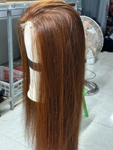 Haute qualité couleur Piano vietnamien cheveux vague vierge cheveux humains pleine dentelle avant perruque droite - Product Image 4
