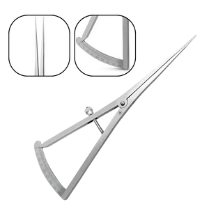 Calibre Castroviejo long 7 pouces droit 0-40 mm, échelle de mesure en acier inoxydable, instrument chirurgical manuel pour implants dentaires - Product Image 1